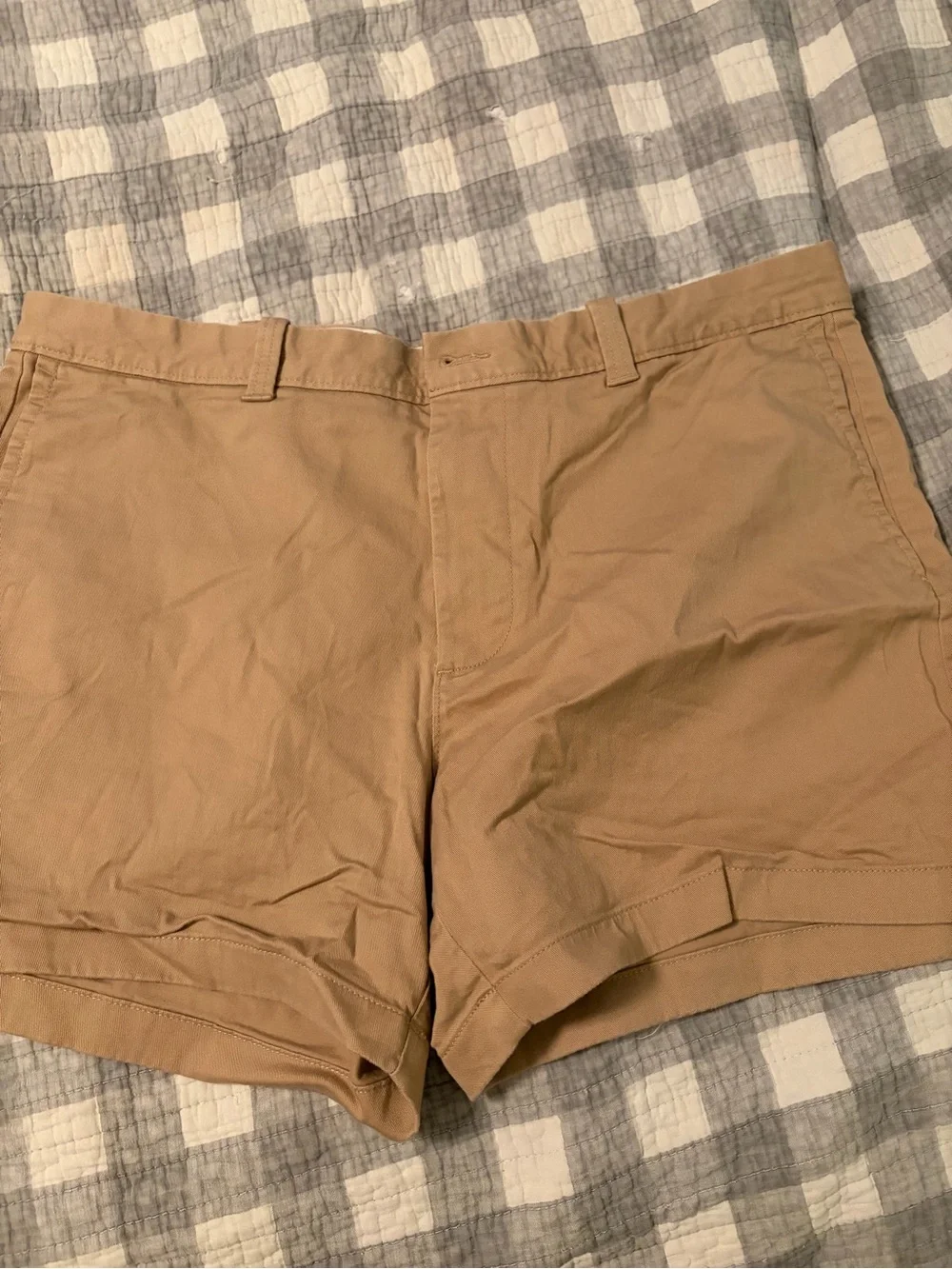 Classic Khaki Cotton Blend Shorts J Crew